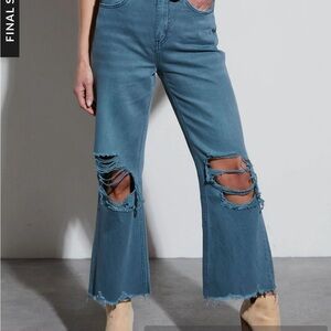 Sammy Distressed Wide Leg Jeans size 30